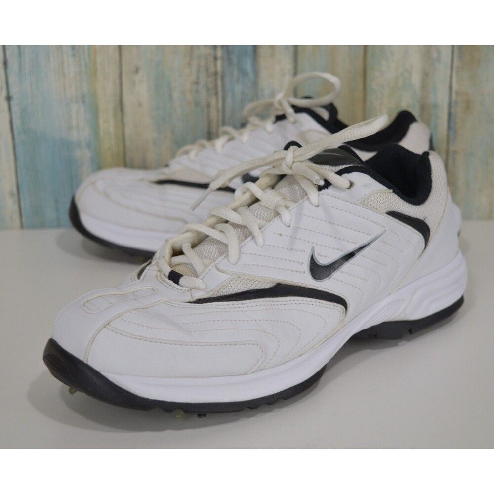 Vtg Nike Challenge Golf Cleats Men's Size 8.5 White Golfing Shoes 312398-101